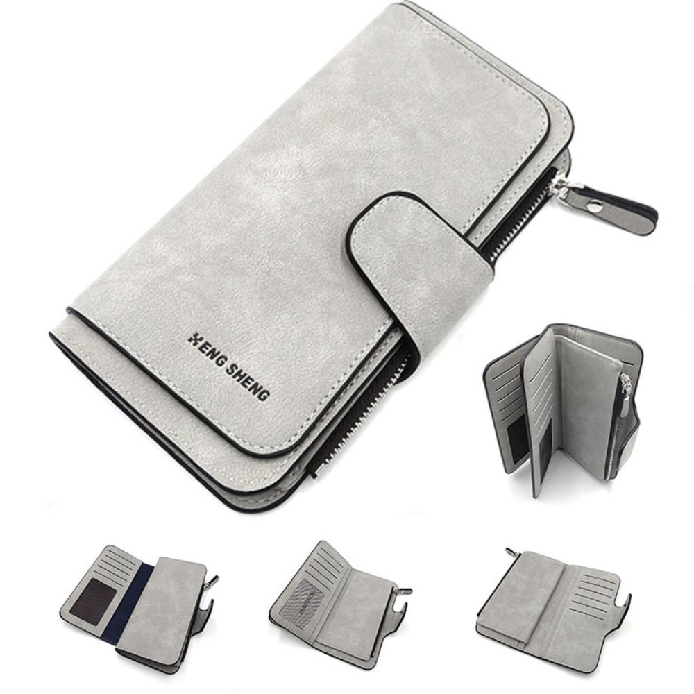✨✨BRAND NEW 4 Layers Long Large Trifold Womens Card Holder Wallet Abrazine Finis - Picture 1 of 7